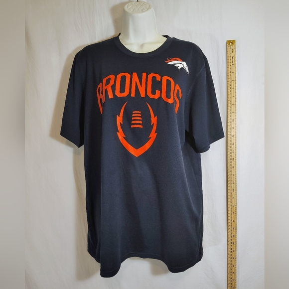 NFL Other - NFL Denver Broncos Navy and Orange Shirt Medium